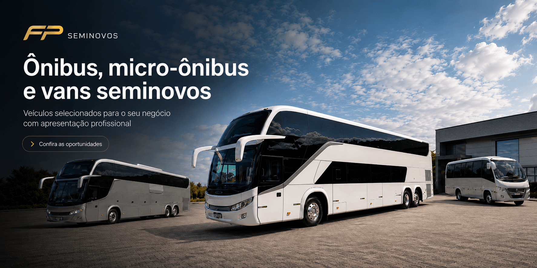 FP Seminovos apresenta ônibus, micro-ônibus e vans seminovos